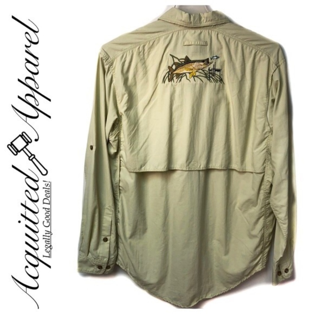 Guy Harvey Mens Nylon Fishing Shirt Netted Bass